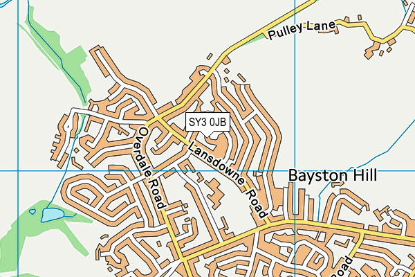 SY3 0JB map - OS VectorMap District (Ordnance Survey) SY3 0JB map - OS VectorMap District (Ordnance Survey)