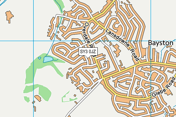SY3 0JZ map - OS VectorMap District (Ordnance Survey) SY3 0JZ map - OS VectorMap District (Ordnance Survey)