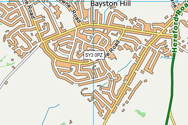 SY3 0PZ map - OS VectorMap District (Ordnance Survey) SY3 0PZ map - OS VectorMap District (Ordnance Survey)
