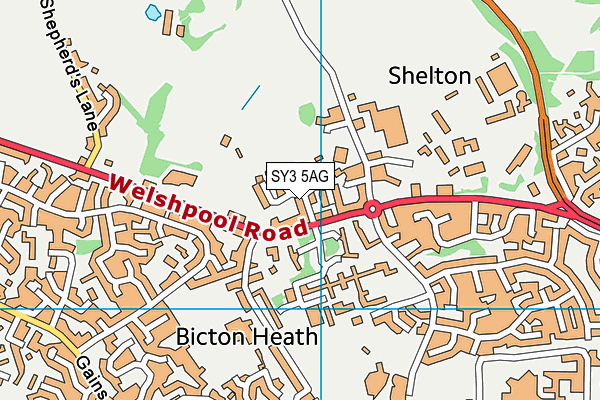 SY3 5AG map - OS VectorMap District (Ordnance Survey) SY3 5AG map - OS VectorMap District (Ordnance Survey)