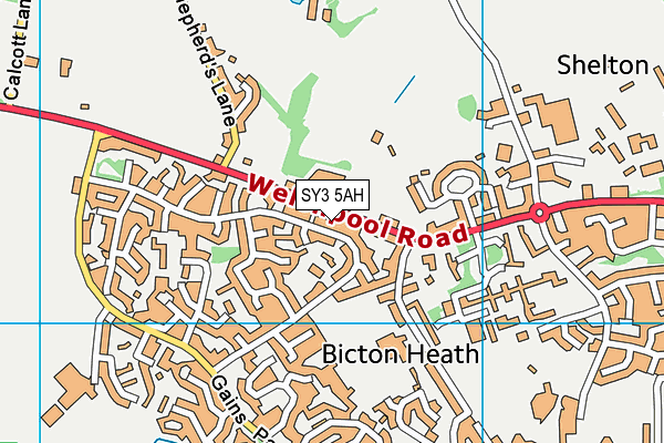 SY3 5AH map - OS VectorMap District (Ordnance Survey) SY3 5AH map - OS VectorMap District (Ordnance Survey)