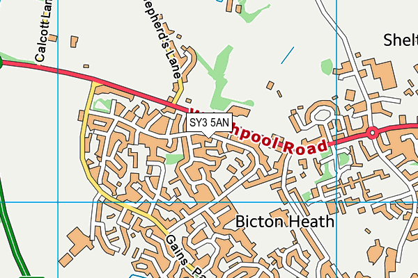SY3 5AN map - OS VectorMap District (Ordnance Survey) SY3 5AN map - OS VectorMap District (Ordnance Survey)