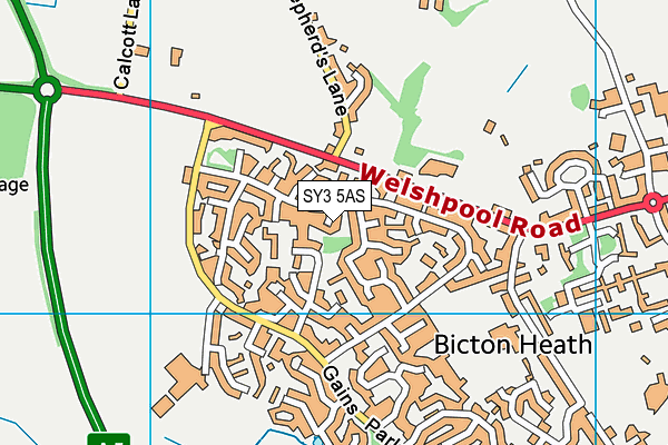 SY3 5AS map - OS VectorMap District (Ordnance Survey) SY3 5AS map - OS VectorMap District (Ordnance Survey)