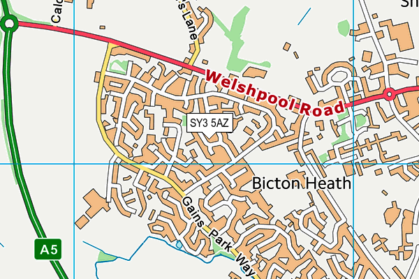 SY3 5AZ map - OS VectorMap District (Ordnance Survey) SY3 5AZ map - OS VectorMap District (Ordnance Survey)