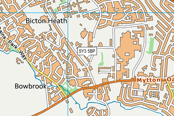 SY3 5BP map - OS VectorMap District (Ordnance Survey) SY3 5BP map - OS VectorMap District (Ordnance Survey)