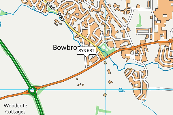 SY3 5BT map - OS VectorMap District (Ordnance Survey) SY3 5BT map - OS VectorMap District (Ordnance Survey)