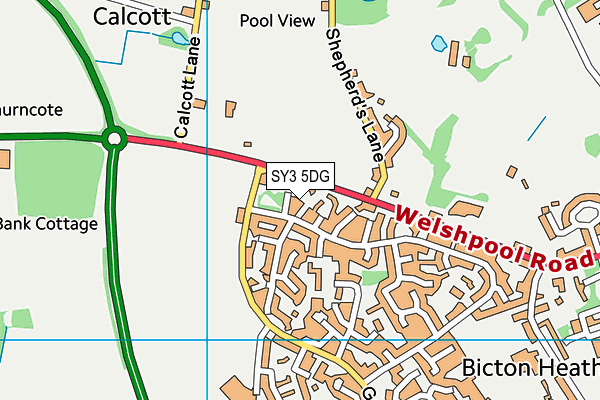 SY3 5DG map - OS VectorMap District (Ordnance Survey) SY3 5DG map - OS VectorMap District (Ordnance Survey)
