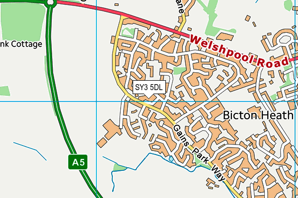 SY3 5DL map - OS VectorMap District (Ordnance Survey) SY3 5DL map - OS VectorMap District (Ordnance Survey)