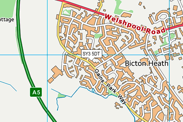 SY3 5DT map - OS VectorMap District (Ordnance Survey) SY3 5DT map - OS VectorMap District (Ordnance Survey)