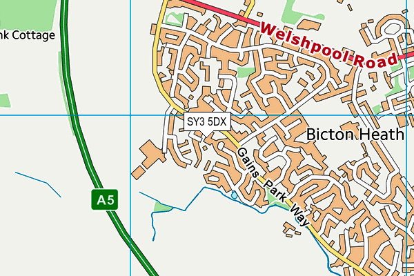 SY3 5DX map - OS VectorMap District (Ordnance Survey) SY3 5DX map - OS VectorMap District (Ordnance Survey)