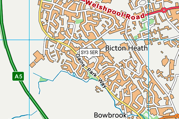 SY3 5ER map - OS VectorMap District (Ordnance Survey) SY3 5ER map - OS VectorMap District (Ordnance Survey)