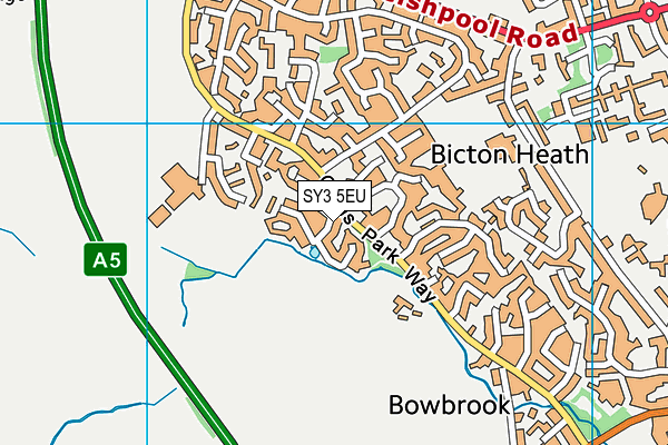 SY3 5EU map - OS VectorMap District (Ordnance Survey) SY3 5EU map - OS VectorMap District (Ordnance Survey)