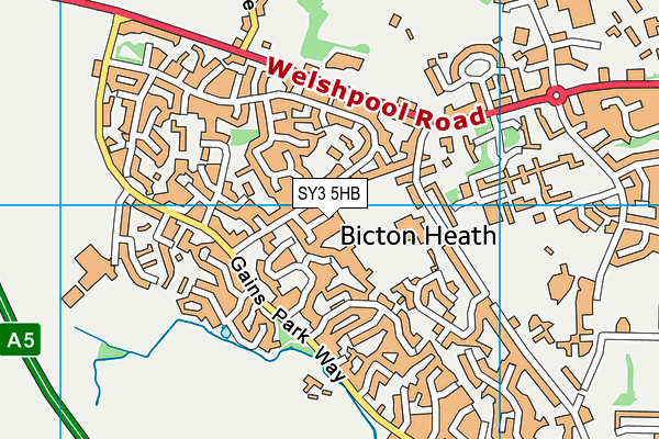 SY3 5HB map - OS VectorMap District (Ordnance Survey) SY3 5HB map - OS VectorMap District (Ordnance Survey)