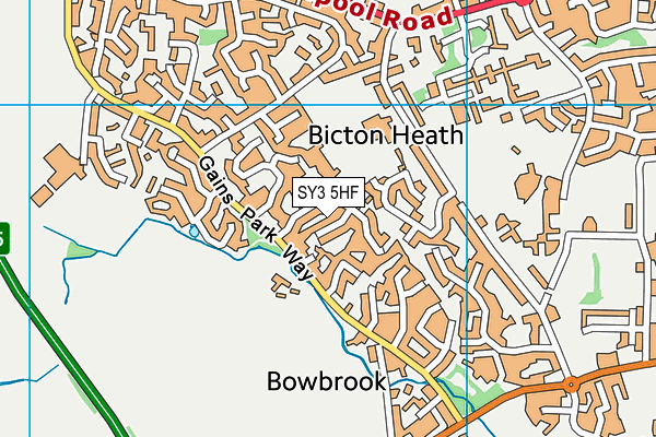 SY3 5HF map - OS VectorMap District (Ordnance Survey) SY3 5HF map - OS VectorMap District (Ordnance Survey)