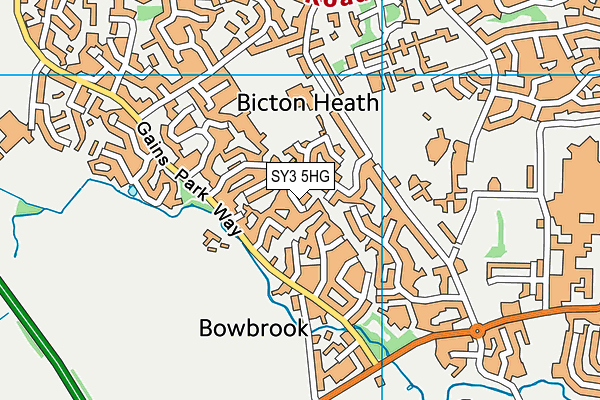 SY3 5HG map - OS VectorMap District (Ordnance Survey) SY3 5HG map - OS VectorMap District (Ordnance Survey)