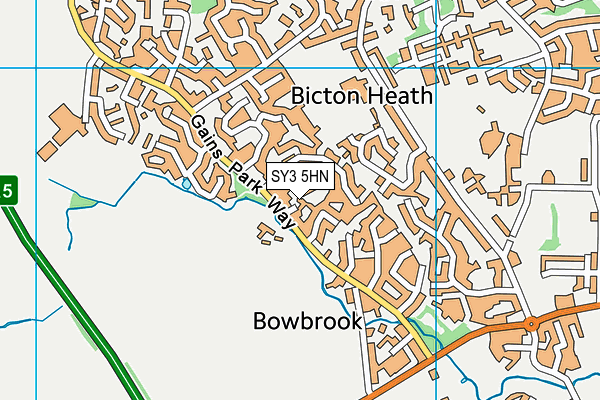 SY3 5HN map - OS VectorMap District (Ordnance Survey) SY3 5HN map - OS VectorMap District (Ordnance Survey)