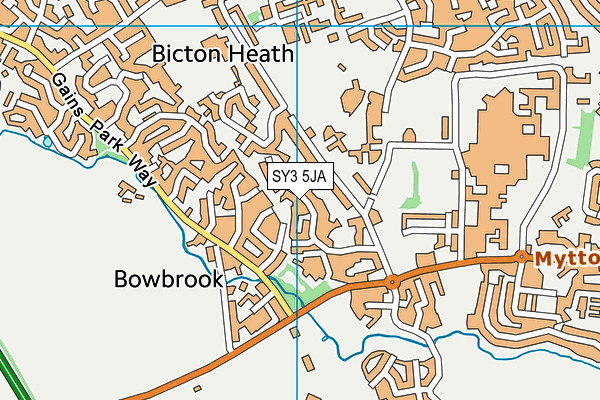 SY3 5JA map - OS VectorMap District (Ordnance Survey) SY3 5JA map - OS VectorMap District (Ordnance Survey)