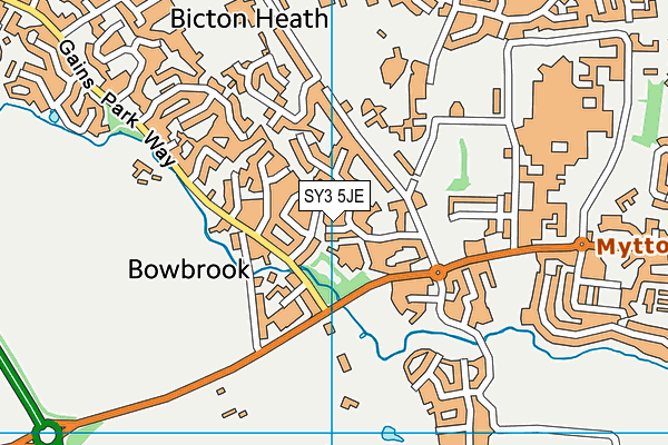 SY3 5JE map - OS VectorMap District (Ordnance Survey) SY3 5JE map - OS VectorMap District (Ordnance Survey)