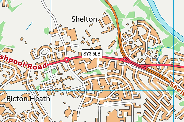 SY3 5LB map - OS VectorMap District (Ordnance Survey) SY3 5LB map - OS VectorMap District (Ordnance Survey)