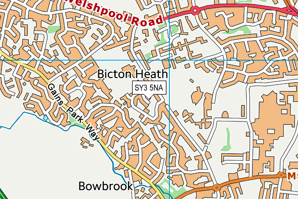 SY3 5NA map - OS VectorMap District (Ordnance Survey) SY3 5NA map - OS VectorMap District (Ordnance Survey)