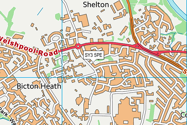 SY3 5PE map - OS VectorMap District (Ordnance Survey) SY3 5PE map - OS VectorMap District (Ordnance Survey)