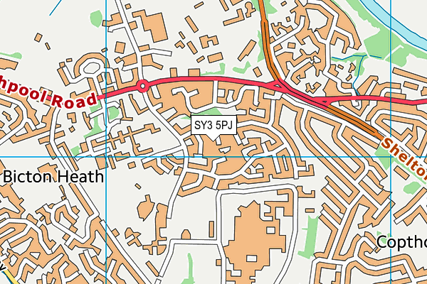 SY3 5PJ map - OS VectorMap District (Ordnance Survey)