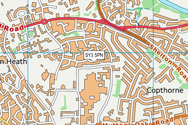 SY3 5PN map - OS VectorMap District (Ordnance Survey) SY3 5PN map - OS VectorMap District (Ordnance Survey)