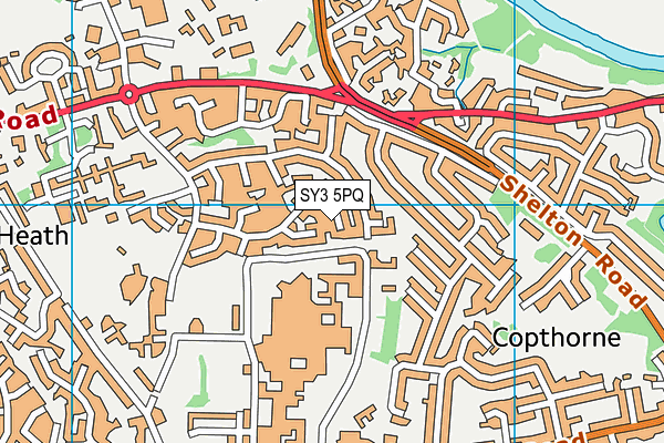 SY3 5PQ map - OS VectorMap District (Ordnance Survey) SY3 5PQ map - OS VectorMap District (Ordnance Survey)