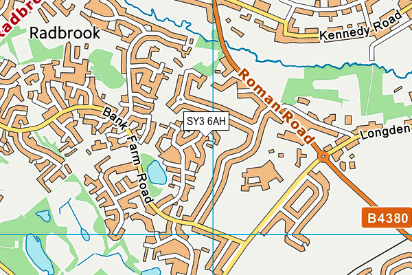 SY3 6AH map - OS VectorMap District (Ordnance Survey) SY3 6AH map - OS VectorMap District (Ordnance Survey)