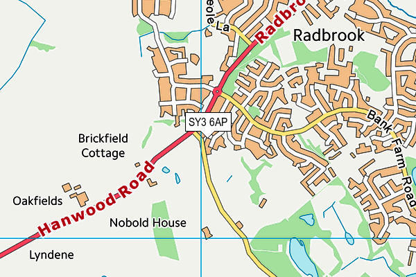 SY3 6AP map - OS VectorMap District (Ordnance Survey) SY3 6AP map - OS VectorMap District (Ordnance Survey)