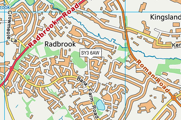 SY3 6AW map - OS VectorMap District (Ordnance Survey) SY3 6AW map - OS VectorMap District (Ordnance Survey)