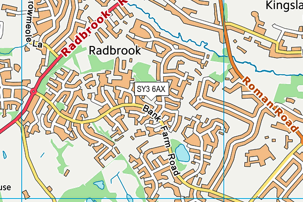 SY3 6AX map - OS VectorMap District (Ordnance Survey) SY3 6AX map - OS VectorMap District (Ordnance Survey)