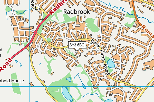 SY3 6BG map - OS VectorMap District (Ordnance Survey)