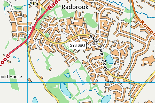 SY3 6BQ map - OS VectorMap District (Ordnance Survey) SY3 6BQ map - OS VectorMap District (Ordnance Survey)