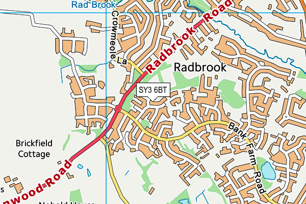 SY3 6BT map - OS VectorMap District (Ordnance Survey) SY3 6BT map - OS VectorMap District (Ordnance Survey)
