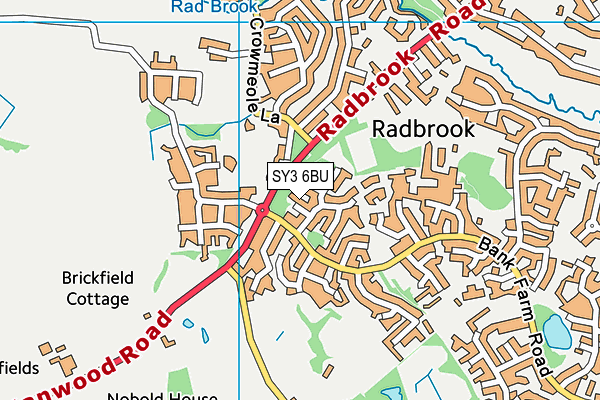 SY3 6BU map - OS VectorMap District (Ordnance Survey) SY3 6BU map - OS VectorMap District (Ordnance Survey)
