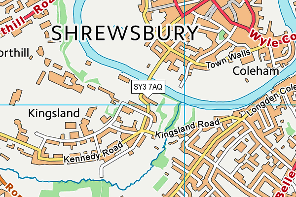 SY3 7AQ map - OS VectorMap District (Ordnance Survey)