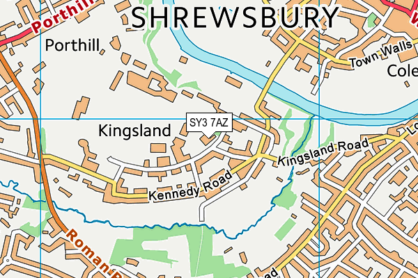 SY3 7AZ map - OS VectorMap District (Ordnance Survey) SY3 7AZ map - OS VectorMap District (Ordnance Survey)
