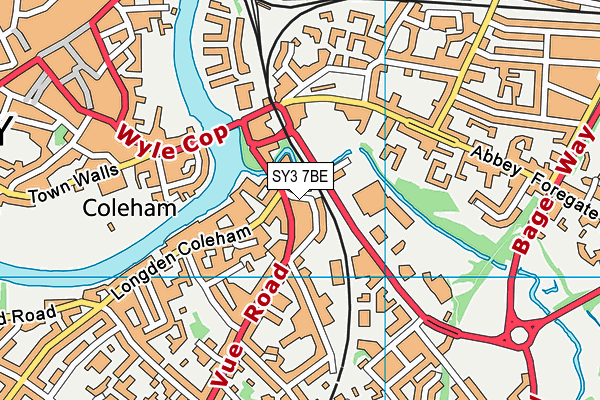 SY3 7BE map - OS VectorMap District (Ordnance Survey) SY3 7BE map - OS VectorMap District (Ordnance Survey)