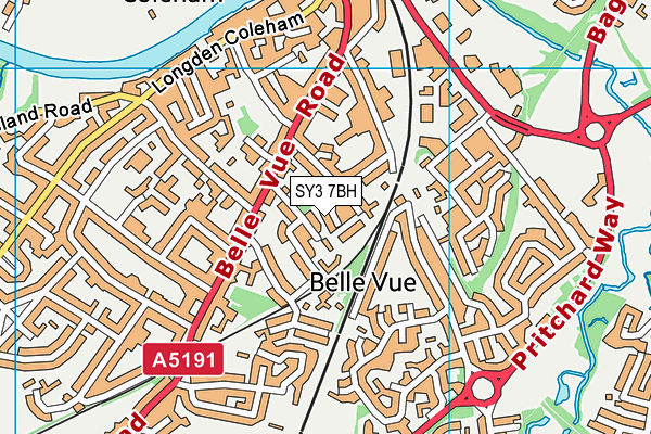 SY3 7BH map - OS VectorMap District (Ordnance Survey) SY3 7BH map - OS VectorMap District (Ordnance Survey)