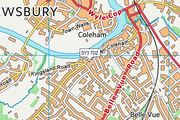 SY3 7DZ map - OS VectorMap District (Ordnance Survey) SY3 7DZ map - OS VectorMap District (Ordnance Survey)