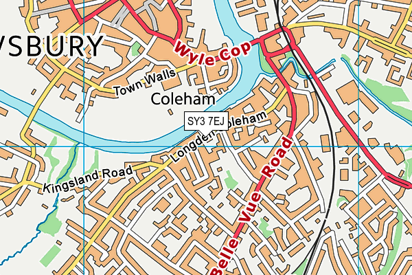 SY3 7EJ map - OS VectorMap District (Ordnance Survey) SY3 7EJ map - OS VectorMap District (Ordnance Survey)