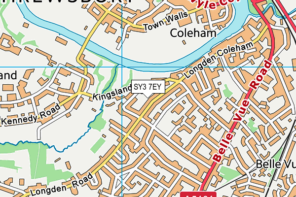 SY3 7EY map - OS VectorMap District (Ordnance Survey) SY3 7EY map - OS VectorMap District (Ordnance Survey)