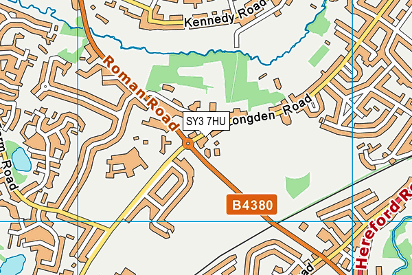 SY3 7HU map - OS VectorMap District (Ordnance Survey) SY3 7HU map - OS VectorMap District (Ordnance Survey)