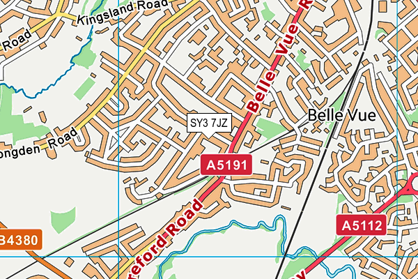 SY3 7JZ map - OS VectorMap District (Ordnance Survey) SY3 7JZ map - OS VectorMap District (Ordnance Survey)