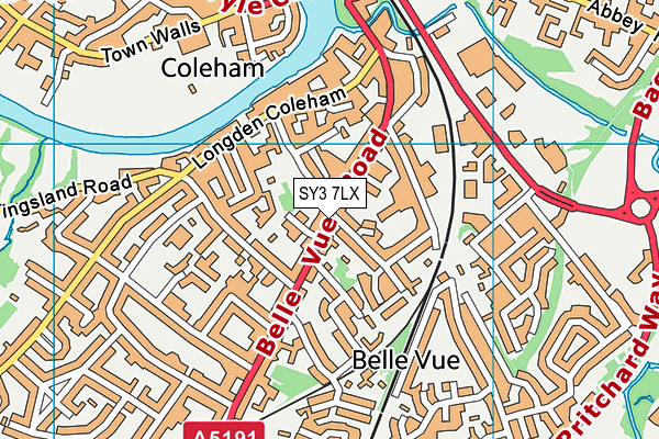 SY3 7LX map - OS VectorMap District (Ordnance Survey) SY3 7LX map - OS VectorMap District (Ordnance Survey)