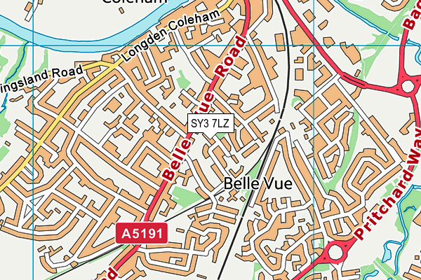 SY3 7LZ map - OS VectorMap District (Ordnance Survey) SY3 7LZ map - OS VectorMap District (Ordnance Survey)