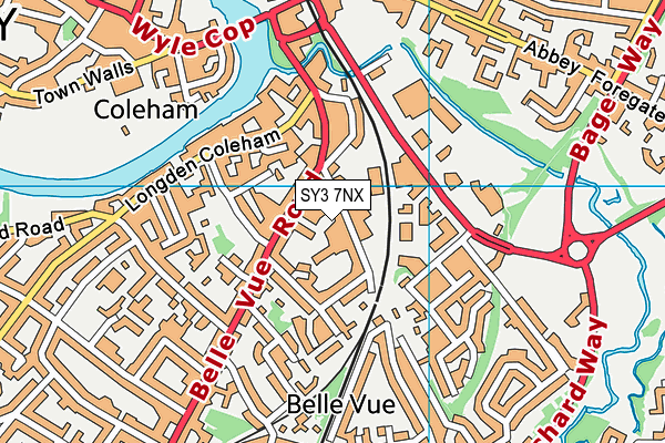 SY3 7NX map - OS VectorMap District (Ordnance Survey) SY3 7NX map - OS VectorMap District (Ordnance Survey)