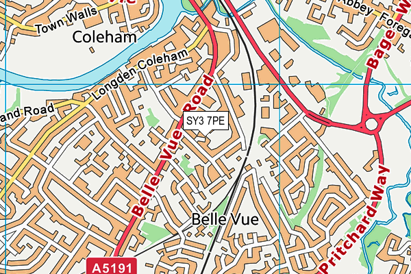 SY3 7PE map - OS VectorMap District (Ordnance Survey) SY3 7PE map - OS VectorMap District (Ordnance Survey)