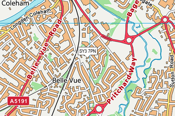 SY3 7PN map - OS VectorMap District (Ordnance Survey) SY3 7PN map - OS VectorMap District (Ordnance Survey)
